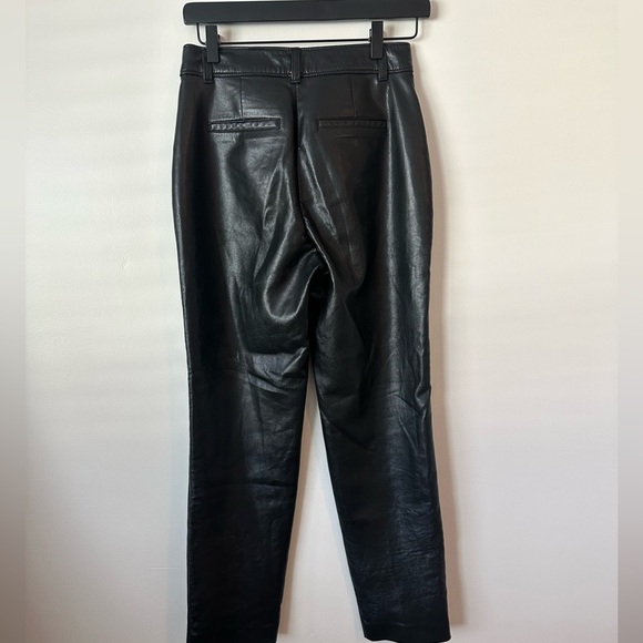 Aritzia Babaton Command Cropped Black Leather Pant Size 2 - Picture 7 of 12